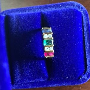 Multi stone yellow gold ring. The perfect gift for your girlfriend/ wife.